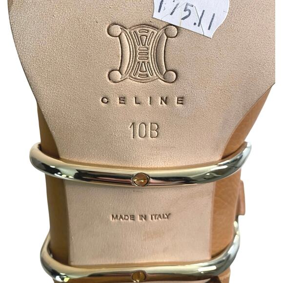 NWT CELINE Boho Equestrian Leather Buckle Boots MADE IN ITALY  SIZE 10 - Picture 6 of 16